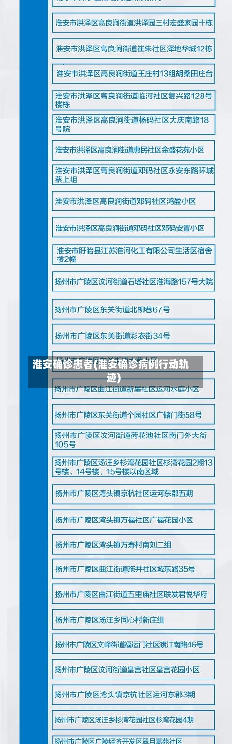 淮安确诊患者(淮安确诊病例行动轨迹)-第3张图片