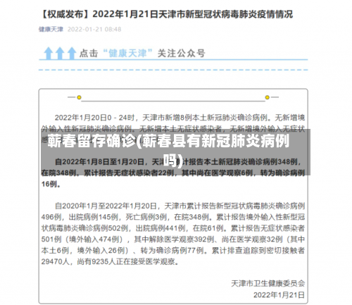 蕲春留存确诊(蕲春县有新冠肺炎病例吗)-第1张图片