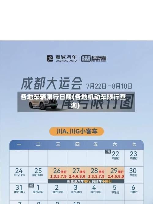 各地车辆限行日期(各地机动车限行查询)-第2张图片